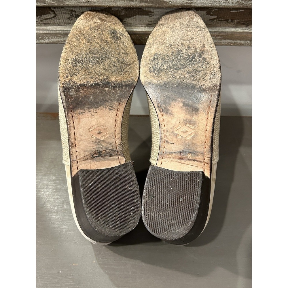Donald Pliner Taupe/Oatmeal Slip On Shoes With Block Heel Women's Size 8M - Picture 7 of 7